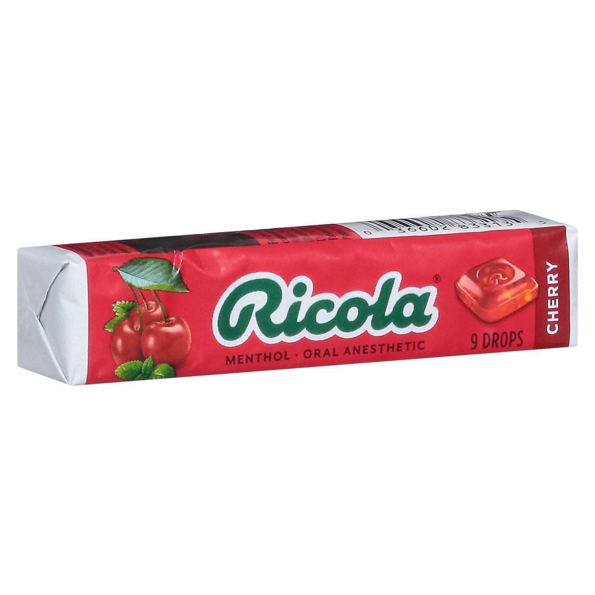 slide 6 of 14, Ricola Cherry Throat Drops | Delicious Throat Refreshment & Oral Anesthetic, 9 Count Stick, 9 ct