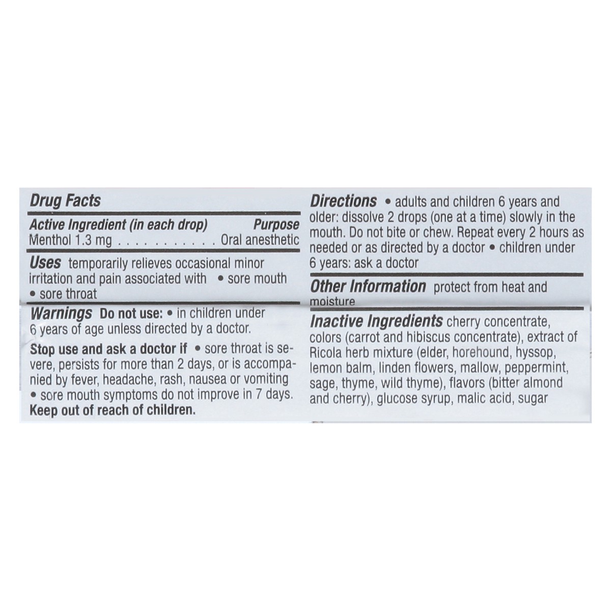 slide 4 of 14, Ricola Cherry Throat Drops | Delicious Throat Refreshment & Oral Anesthetic, 9 Count Stick, 9 ct
