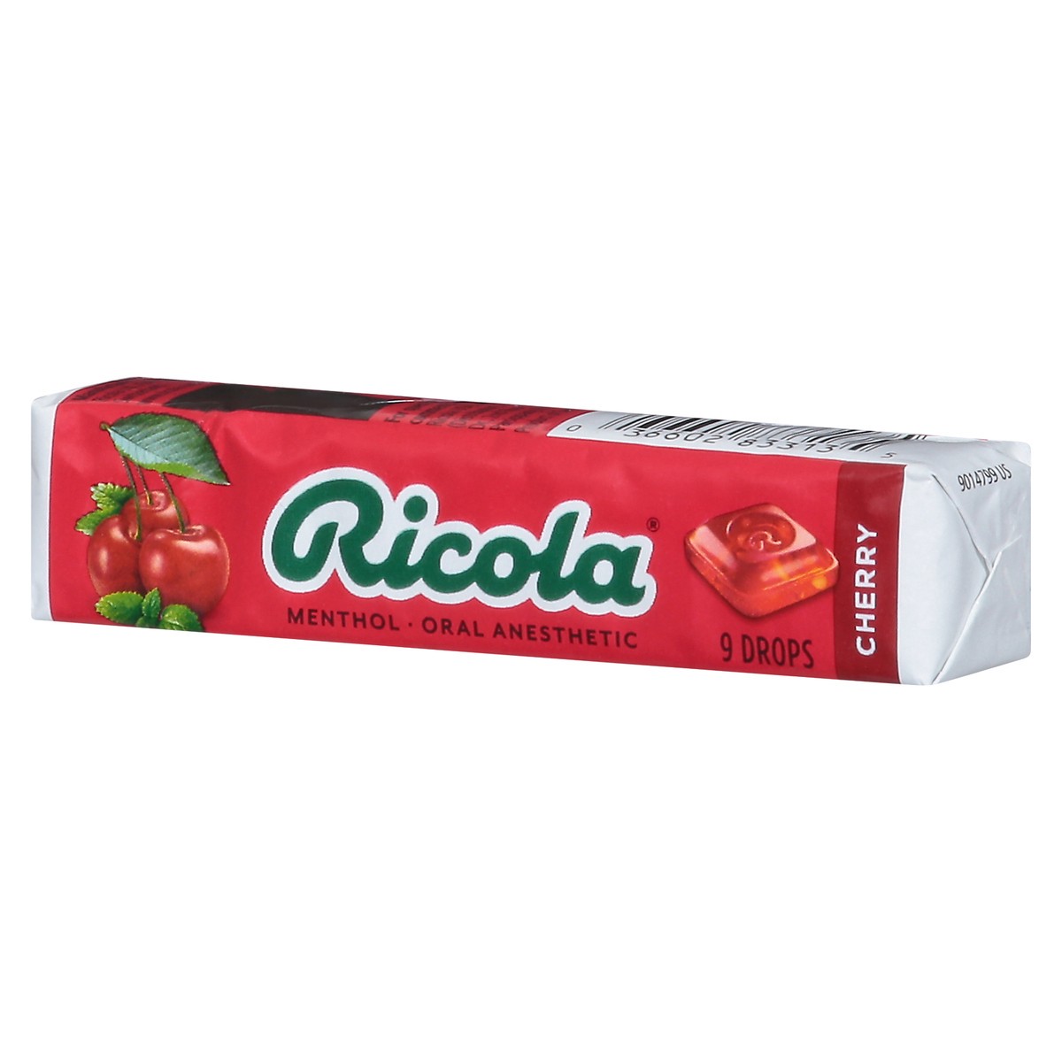 slide 2 of 14, Ricola Cherry Throat Drops | Delicious Throat Refreshment & Oral Anesthetic, 9 Count Stick, 9 ct