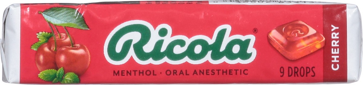 slide 7 of 14, Ricola Cherry Throat Drops | Delicious Throat Refreshment & Oral Anesthetic, 9 Count Stick, 9 ct
