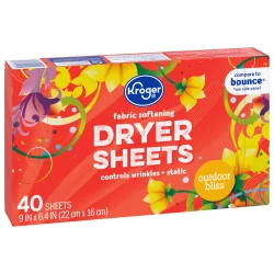 Kroger Fabric Softening Outdoor Bliss Scent Dryer Sheets