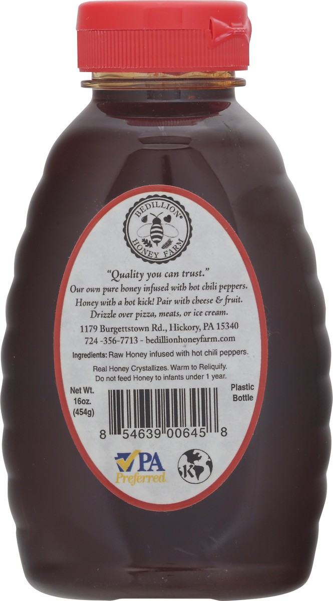 slide 6 of 9, Bedillion Honey Farm Hot Chili Infused Honey, 16 oz