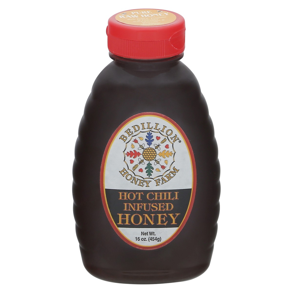 slide 1 of 9, Bedillion Honey Farm Hot Chili Infused Honey, 16 oz