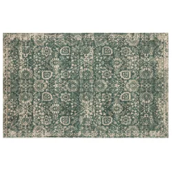 Loloi Mckenna Distressed Scatter Rug, 20 in x 32 in, Green