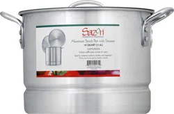 Sazón Sazon Aluminum Stock Pot With Steamer, 12 Quart