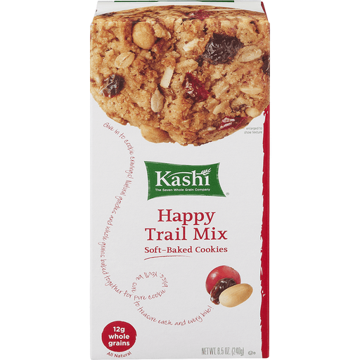 slide 1 of 1, Kashi Happy Trail Mix Soft-Baked Cookies, 8.5 oz