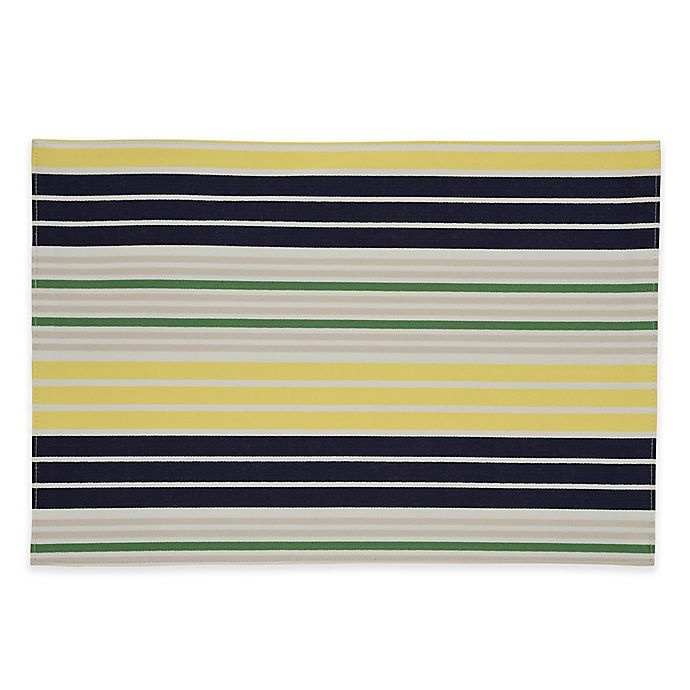 slide 1 of 1, Kate Spade New York Crown Street Placemat - Navy/Yellow, 1 ct