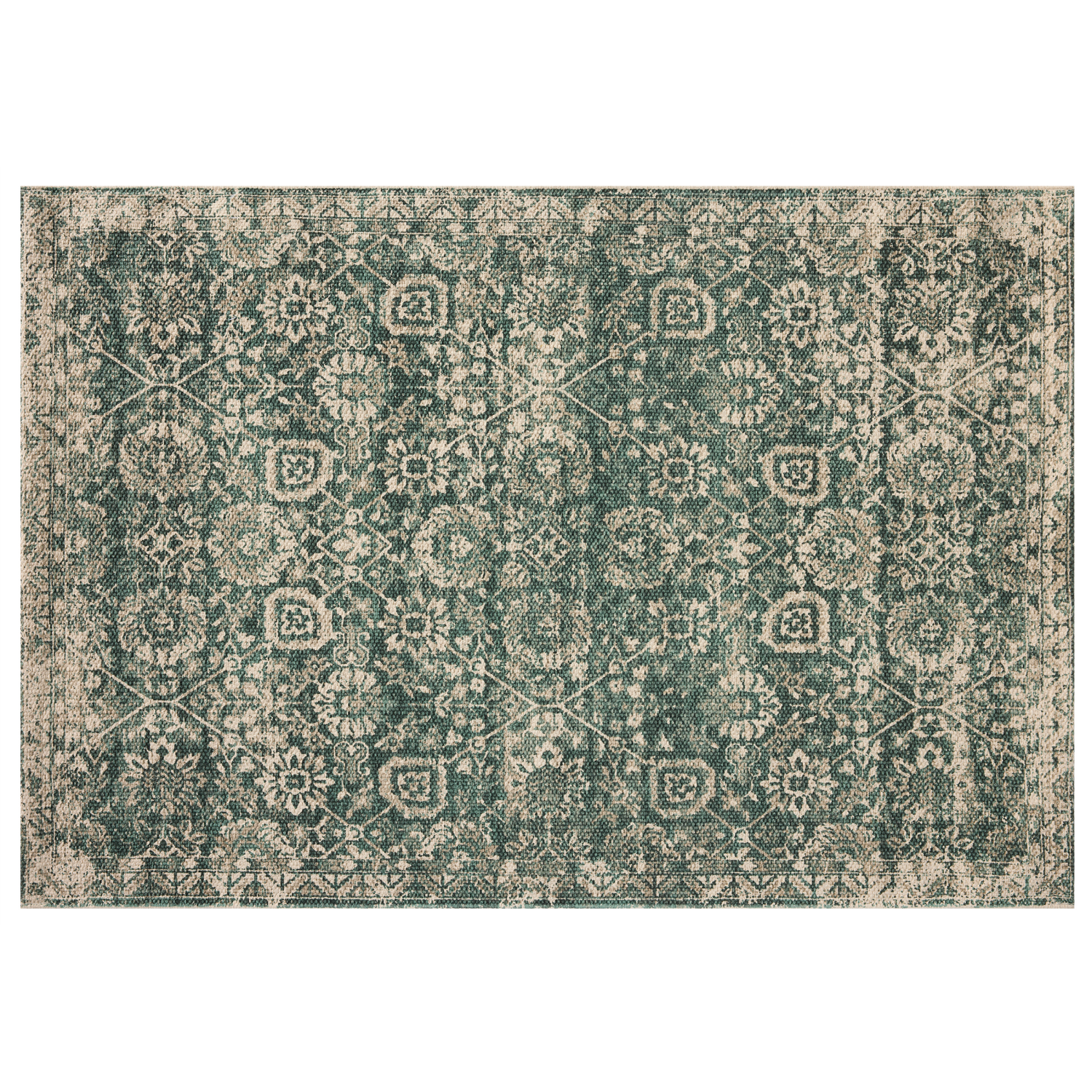 slide 1 of 4, Loloi Mckenna Distressed Scatter Rug, 30 in x 45 in, Green, 30 x 45