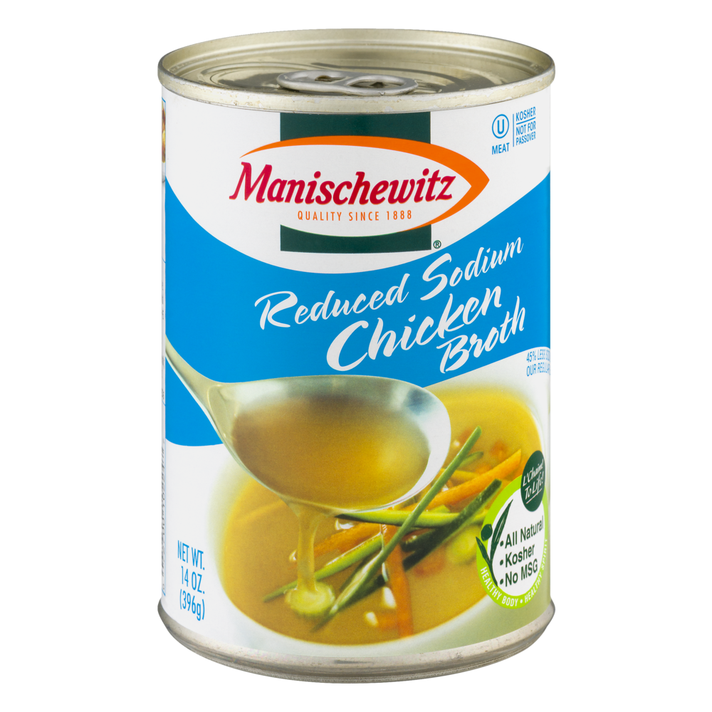 slide 1 of 2, Manischewitz Natural Red Sodium Chicken Broth, 14 oz