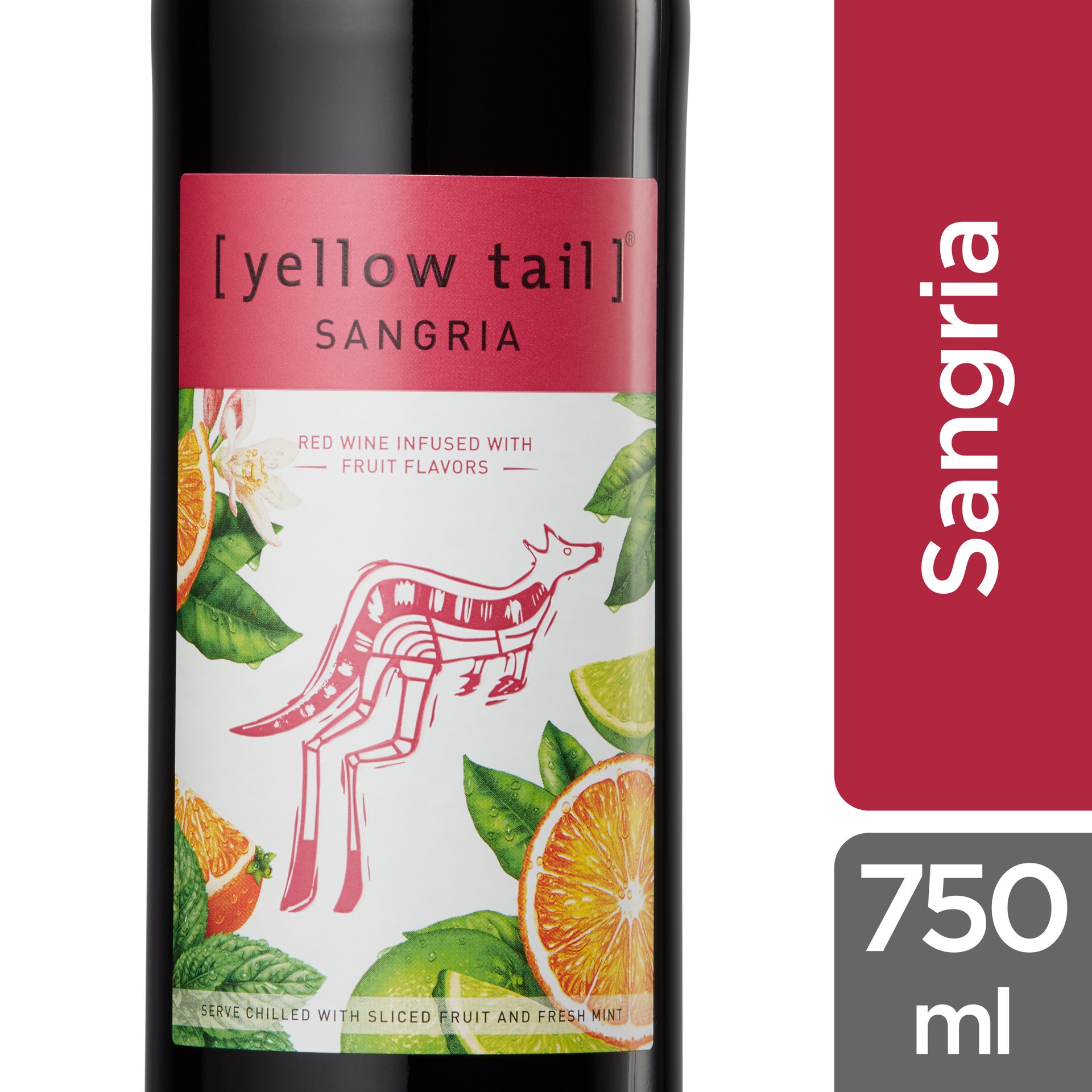 slide 4 of 6, [yellow tail] Yellow Tail Red Sangria, 750ml, 750 ml