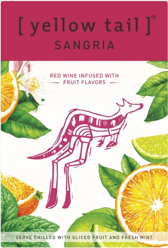 slide 2 of 6, [yellow tail] Yellow Tail Red Sangria, 750ml, 750 ml