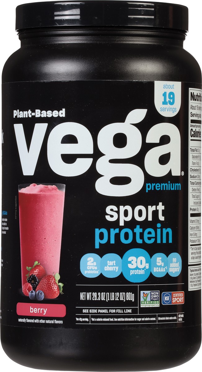 slide 4 of 13, VEGA Performance Protein Berry, 38.3 oz