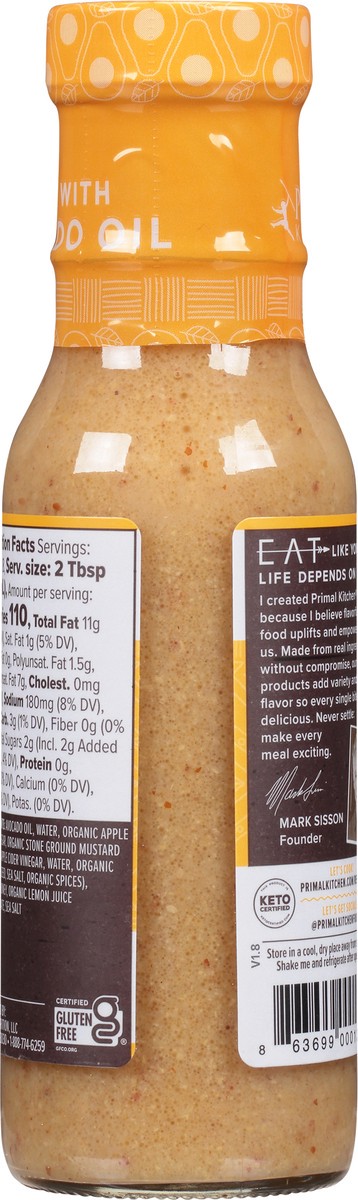 slide 8 of 9, Primal Kitchen Honey Mustard Dressing & Marinade 8 fl oz, 8 oz