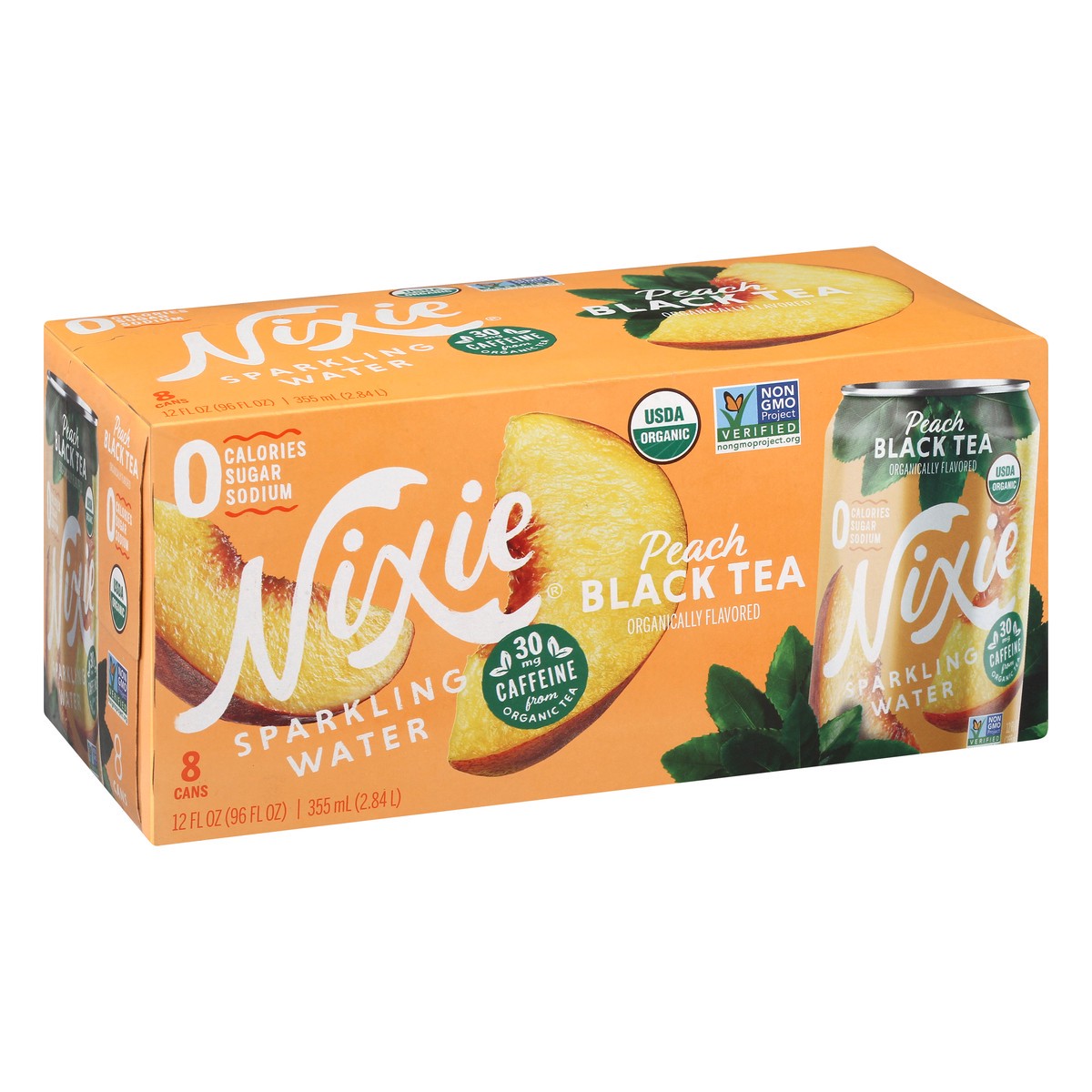 slide 3 of 13, Nixie Peach Black Tea Sparkling Water - 8 ct, 8 ct