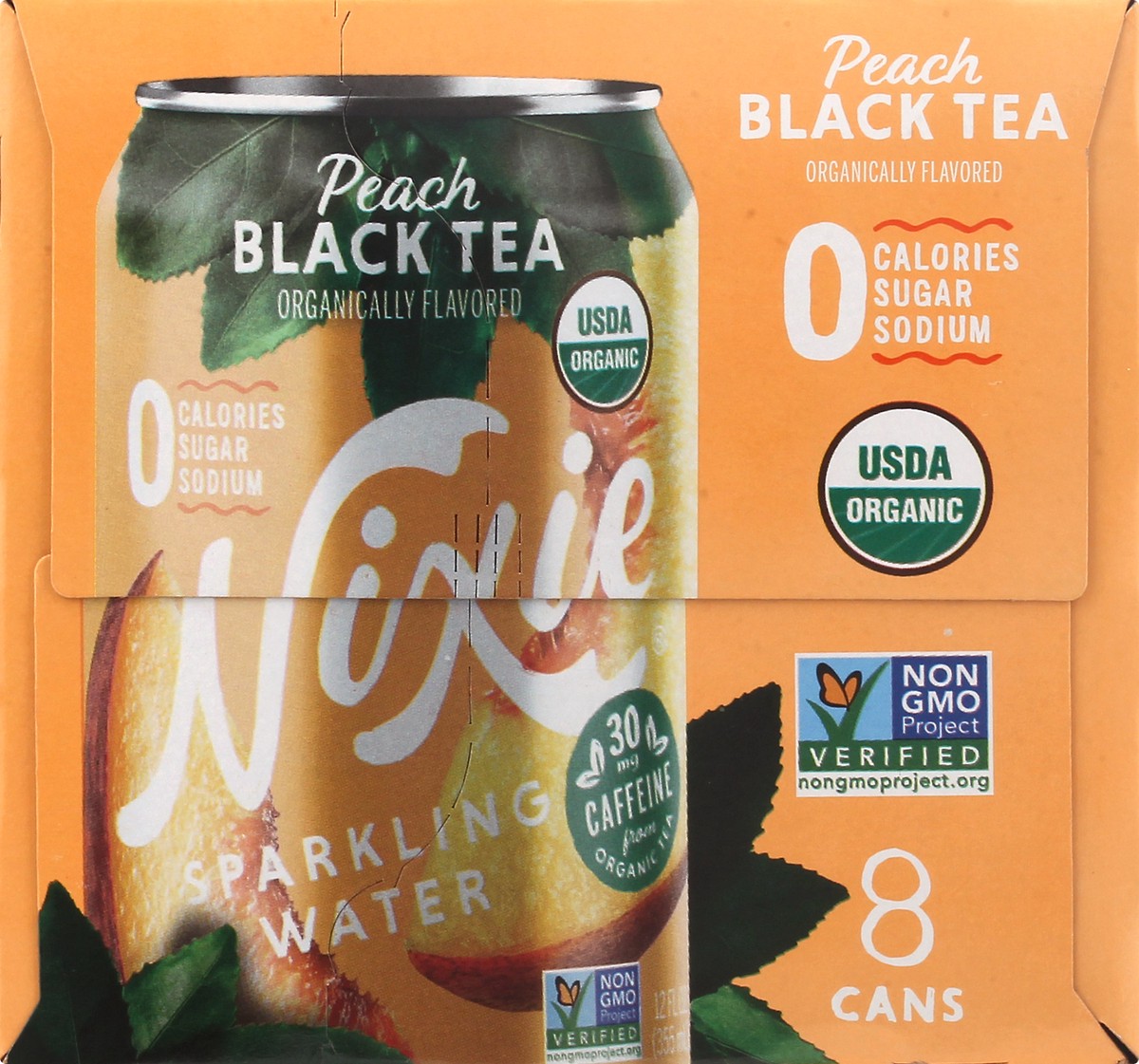 slide 13 of 13, Nixie Peach Black Tea Sparkling Water - 8 ct, 8 ct