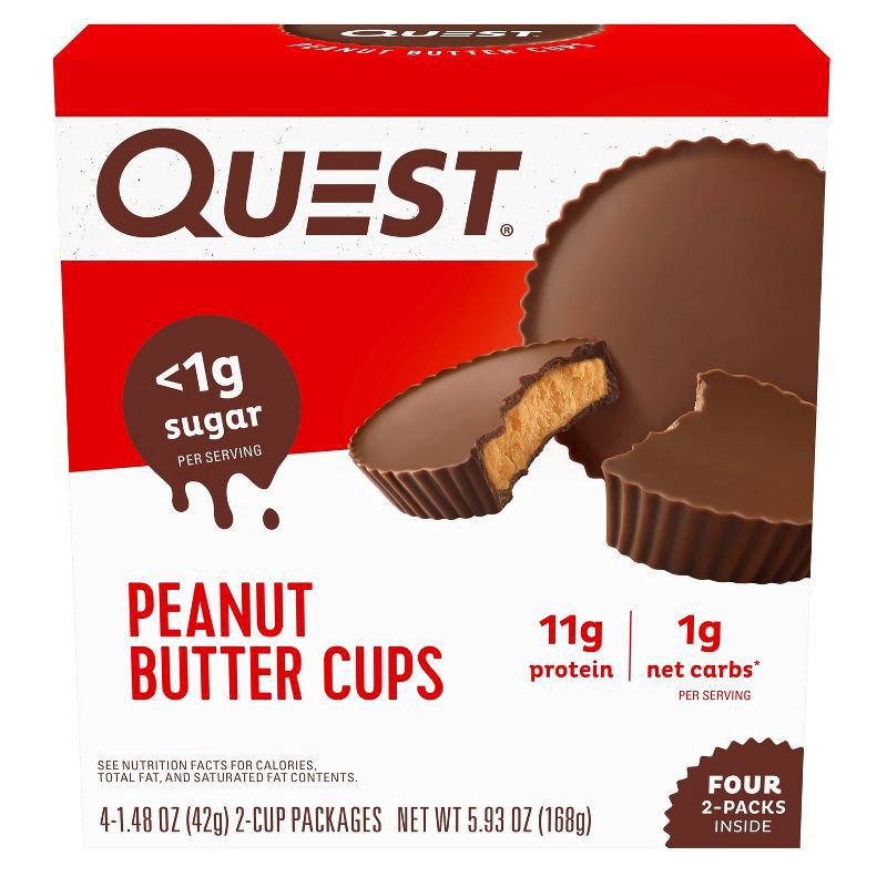slide 1 of 9, Quest Peanut Butter Cups - 4ct, 5.93 oz