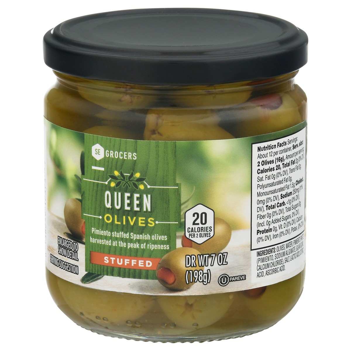 slide 5 of 11, SE Grocers Stuffed Queen Olives, 7 oz