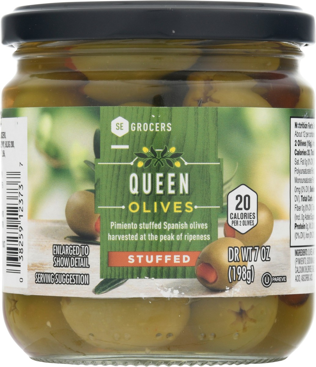 slide 3 of 11, SE Grocers Stuffed Queen Olives, 7 oz