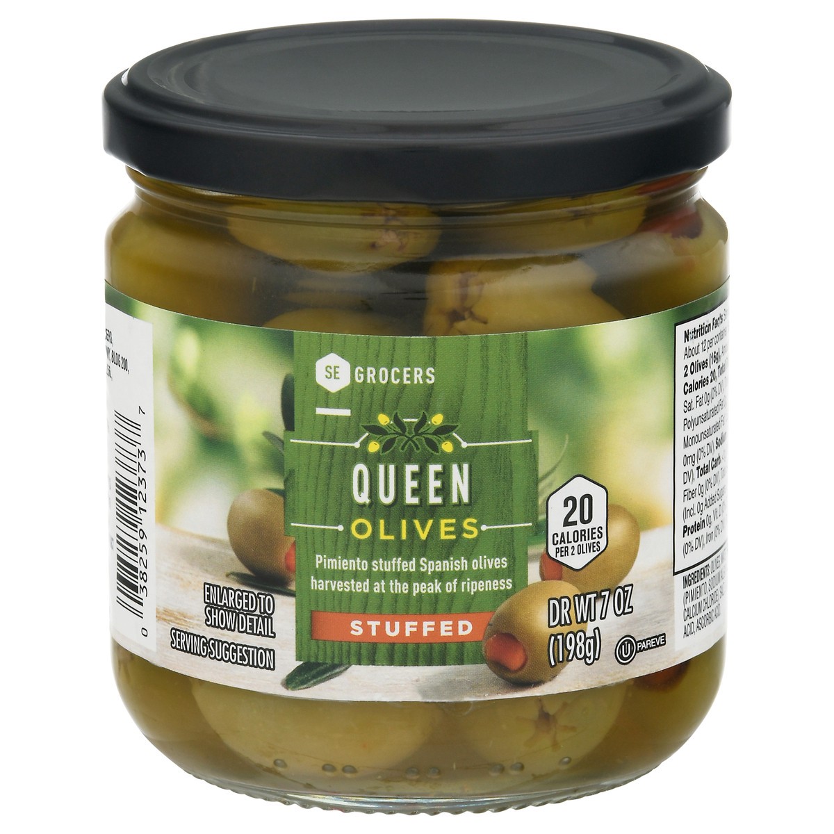 slide 7 of 11, SE Grocers Stuffed Queen Olives, 7 oz