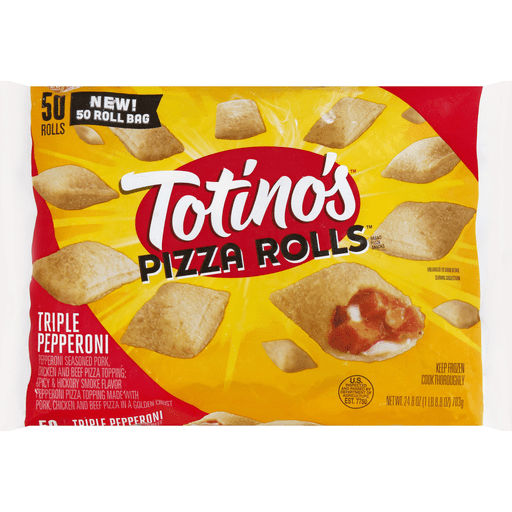slide 2 of 2, Totino's Triple Pepperoni Pizza Rolls Pizza Snacks, 50 ct
