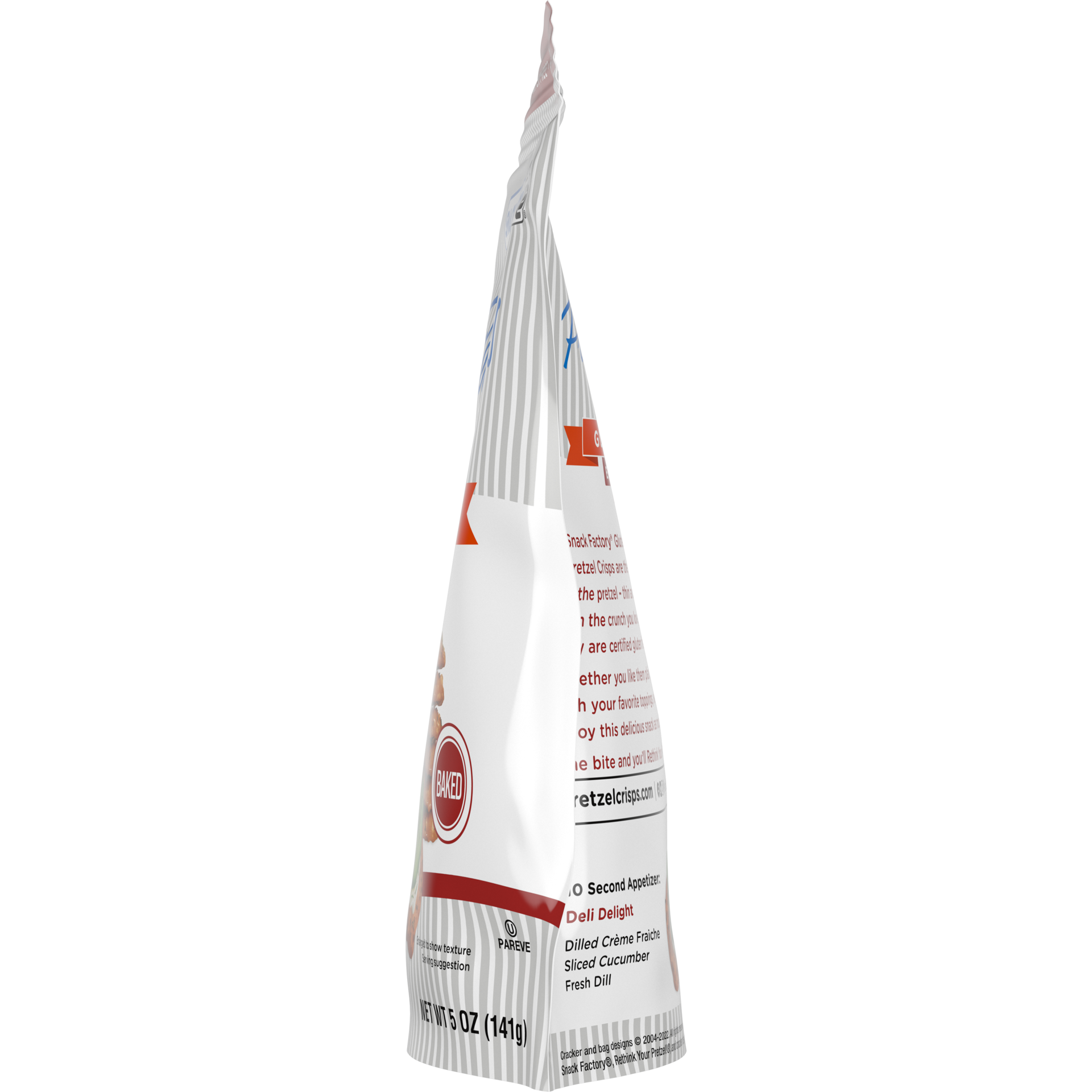 slide 2 of 5, Snack Factory Gluten Free Everything Pretzel Crisps, 5.000 oz