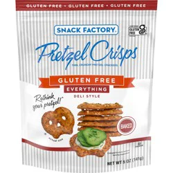 Snack Factory Gluten Free Everything Pretzel Crisps, 5 oz