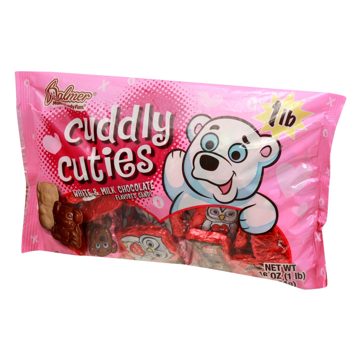 slide 9 of 12, Palmer Cuddly Cuties White & Milk Chocolate Candy 16 oz, 16 oz