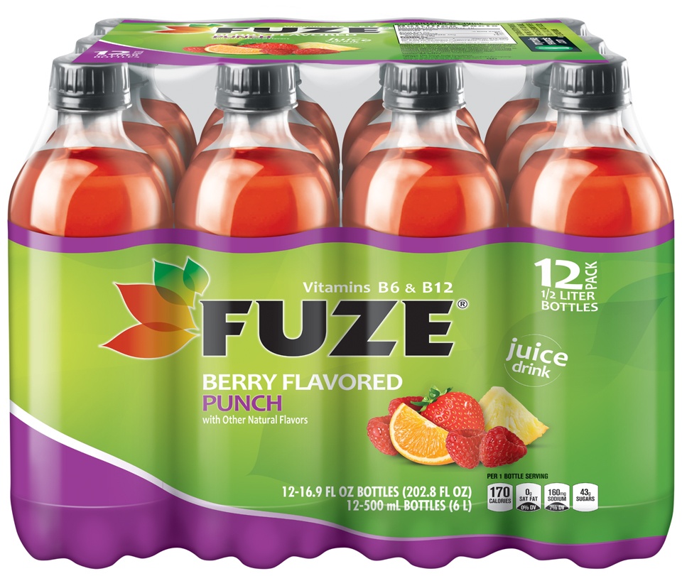 slide 1 of 2, Fuze Berry Punch, 16.9 oz