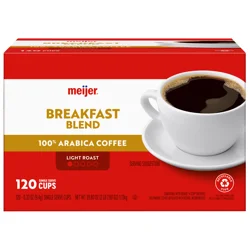 Meijer Breakfast Blend Coffee Pods, 120 Ct