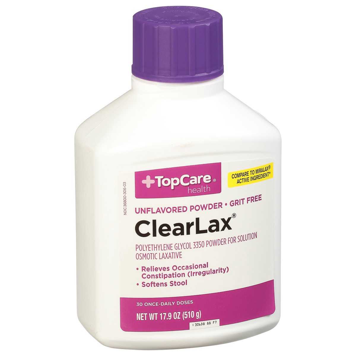 slide 6 of 15, TopCare Health Powder Unflavored ClearLax 17.9 oz, 17.9 oz