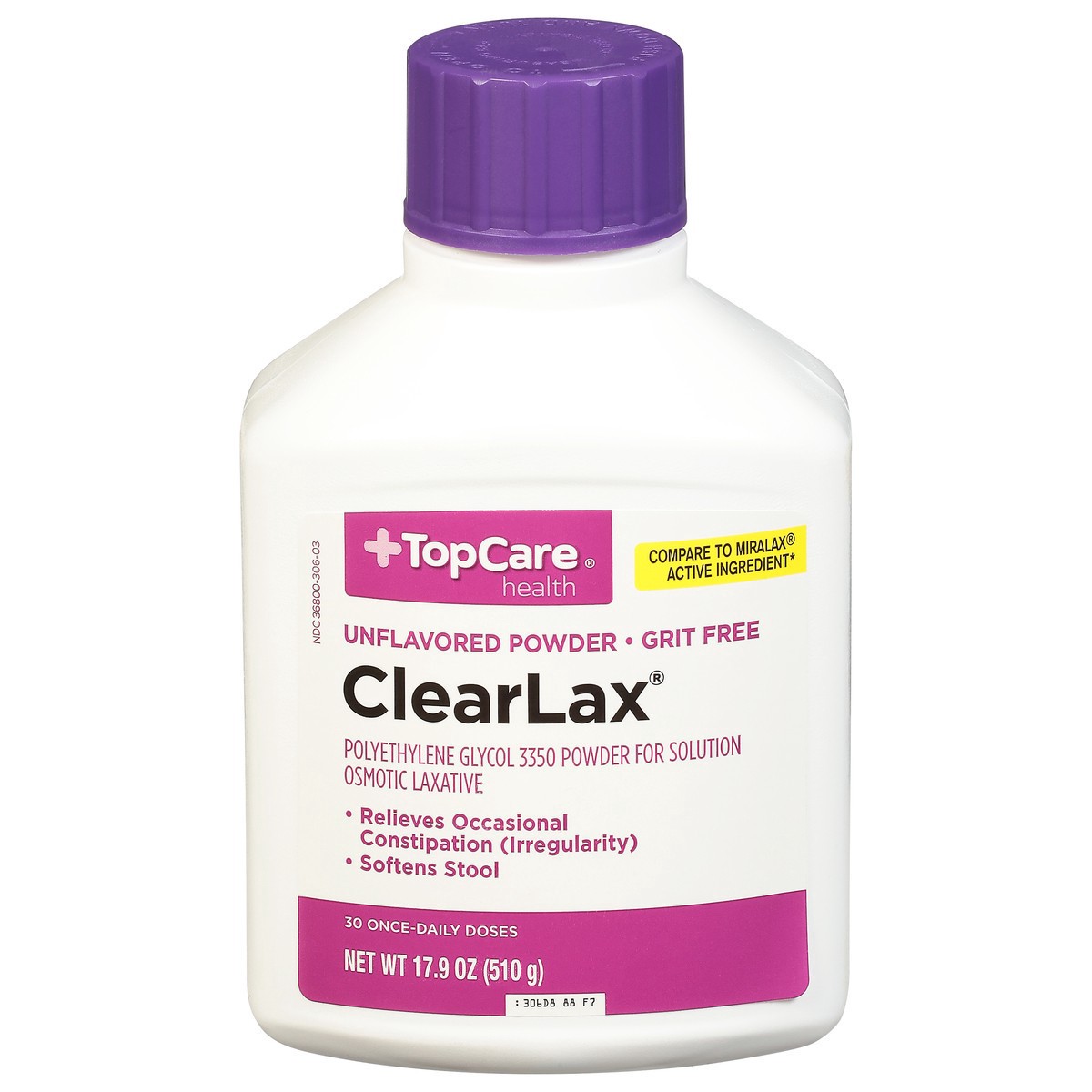 slide 15 of 15, TopCare Health Powder Unflavored ClearLax 17.9 oz, 17.9 oz