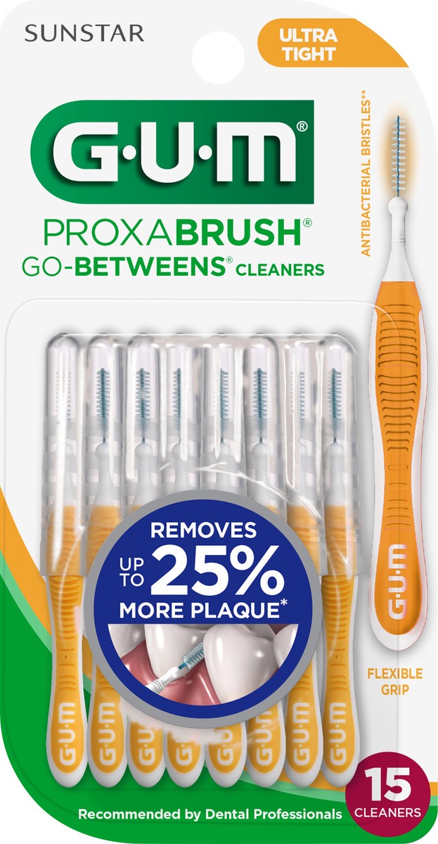 slide 3 of 3, Gum Proxabrush Go-Betweens Cleaners, Ultra Tight, 12 Ct, 15 ct