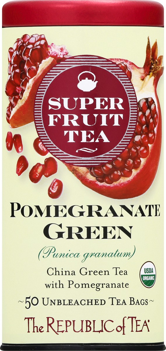 slide 1 of 12, The Republic of Tea SuperFruit Bags Pomegranate Green Green Tea - 50 ct, 50 ct