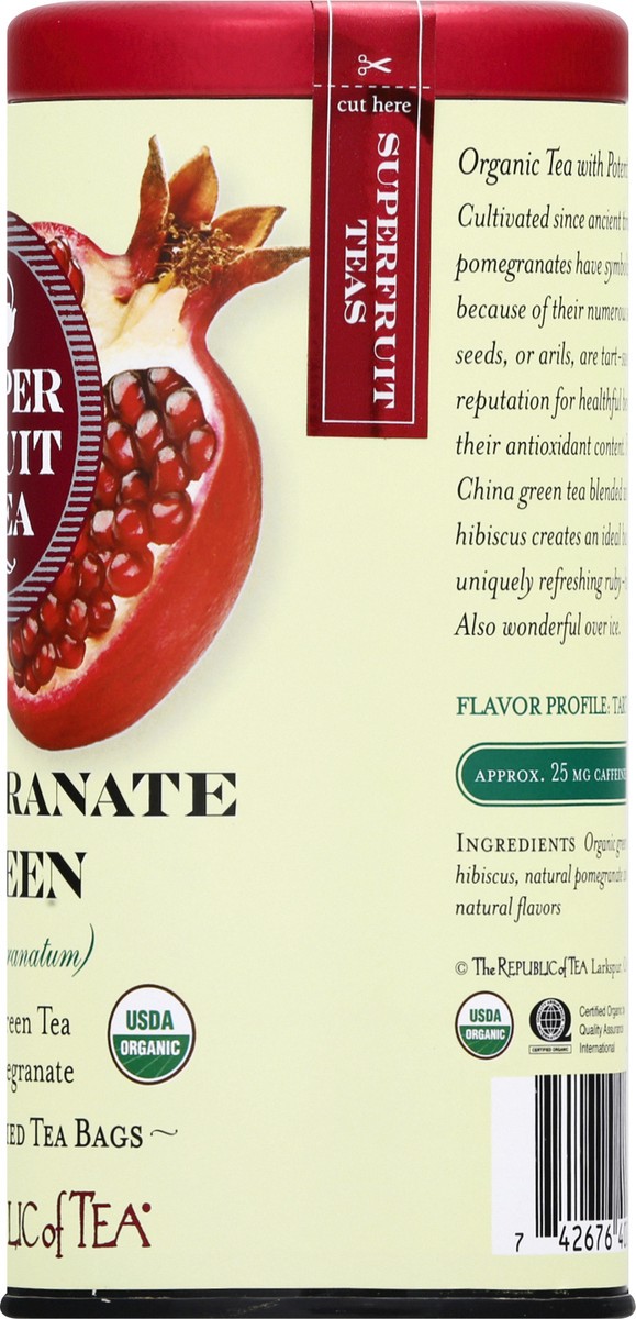 slide 5 of 12, The Republic of Tea SuperFruit Bags Pomegranate Green Green Tea - 50 ct, 50 ct