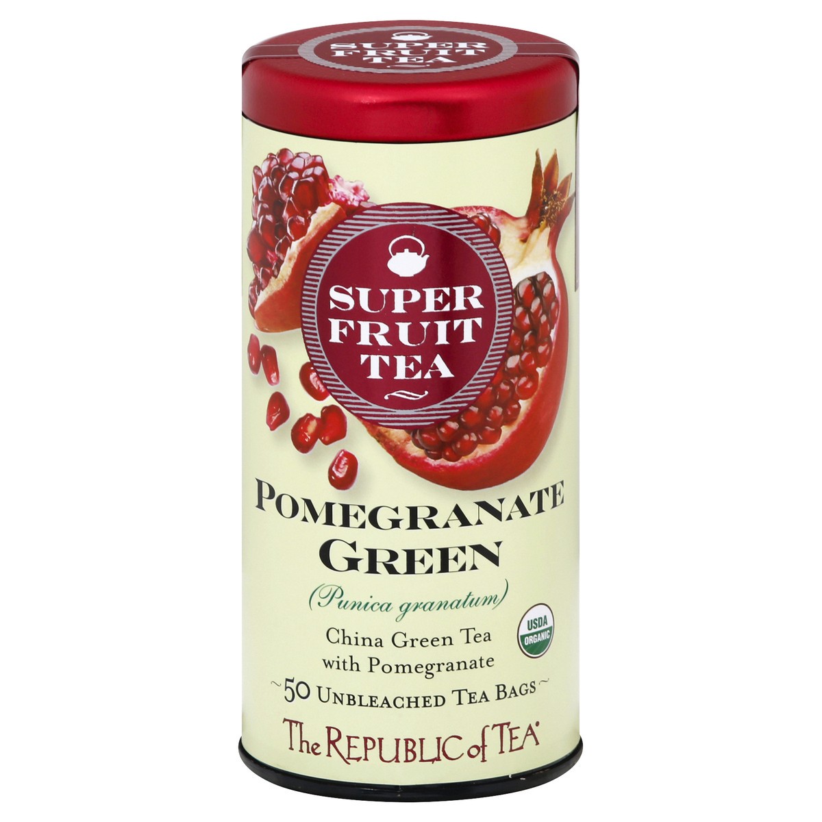 slide 11 of 12, The Republic of Tea SuperFruit Bags Pomegranate Green Green Tea - 50 ct, 50 ct