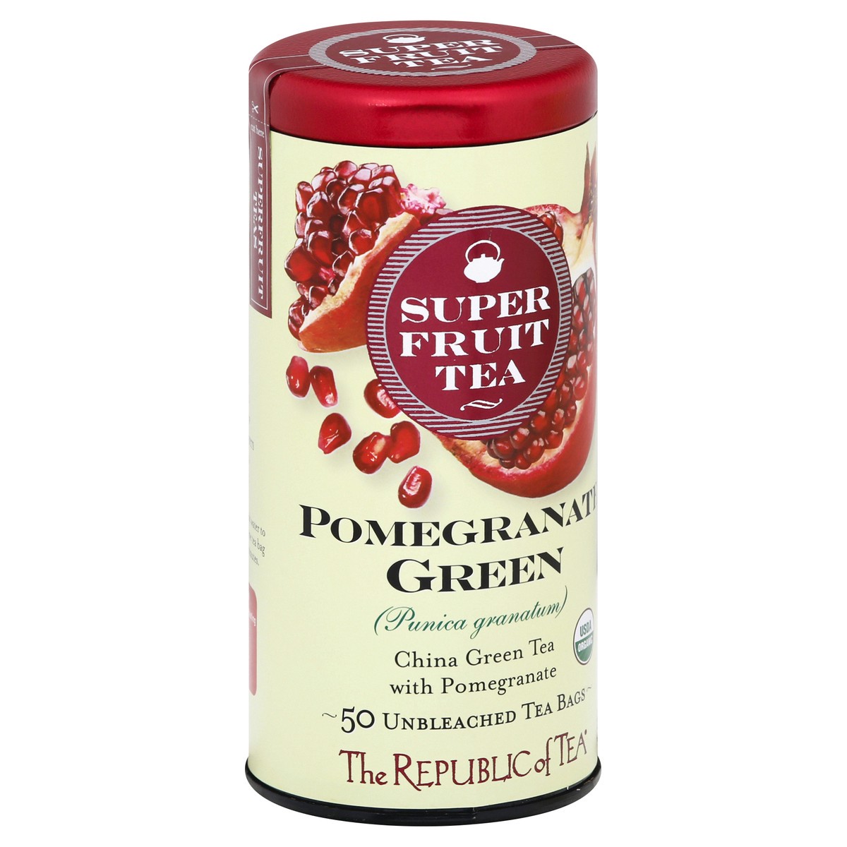 slide 9 of 12, The Republic of Tea SuperFruit Bags Pomegranate Green Green Tea - 50 ct, 50 ct