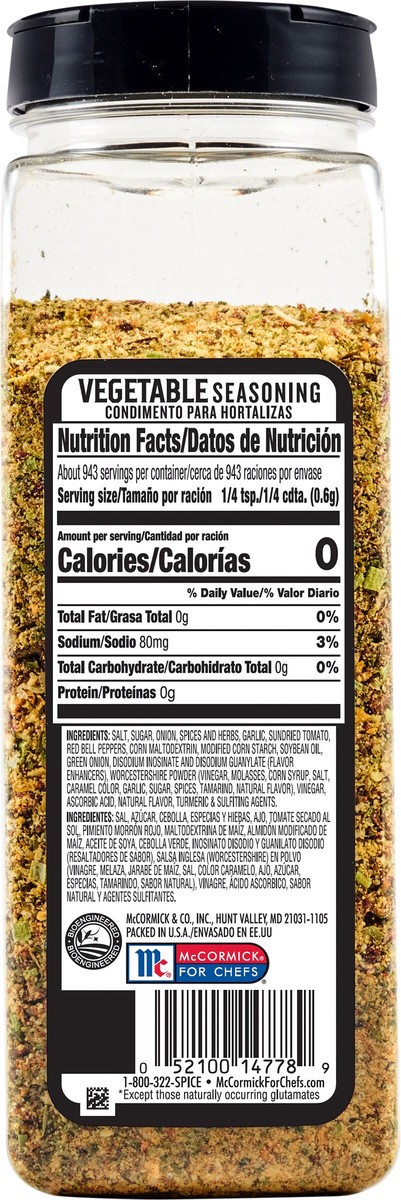 slide 2 of 14, McCormick Grill Mates Vegetable Seasoning, 20 oz, 20 oz