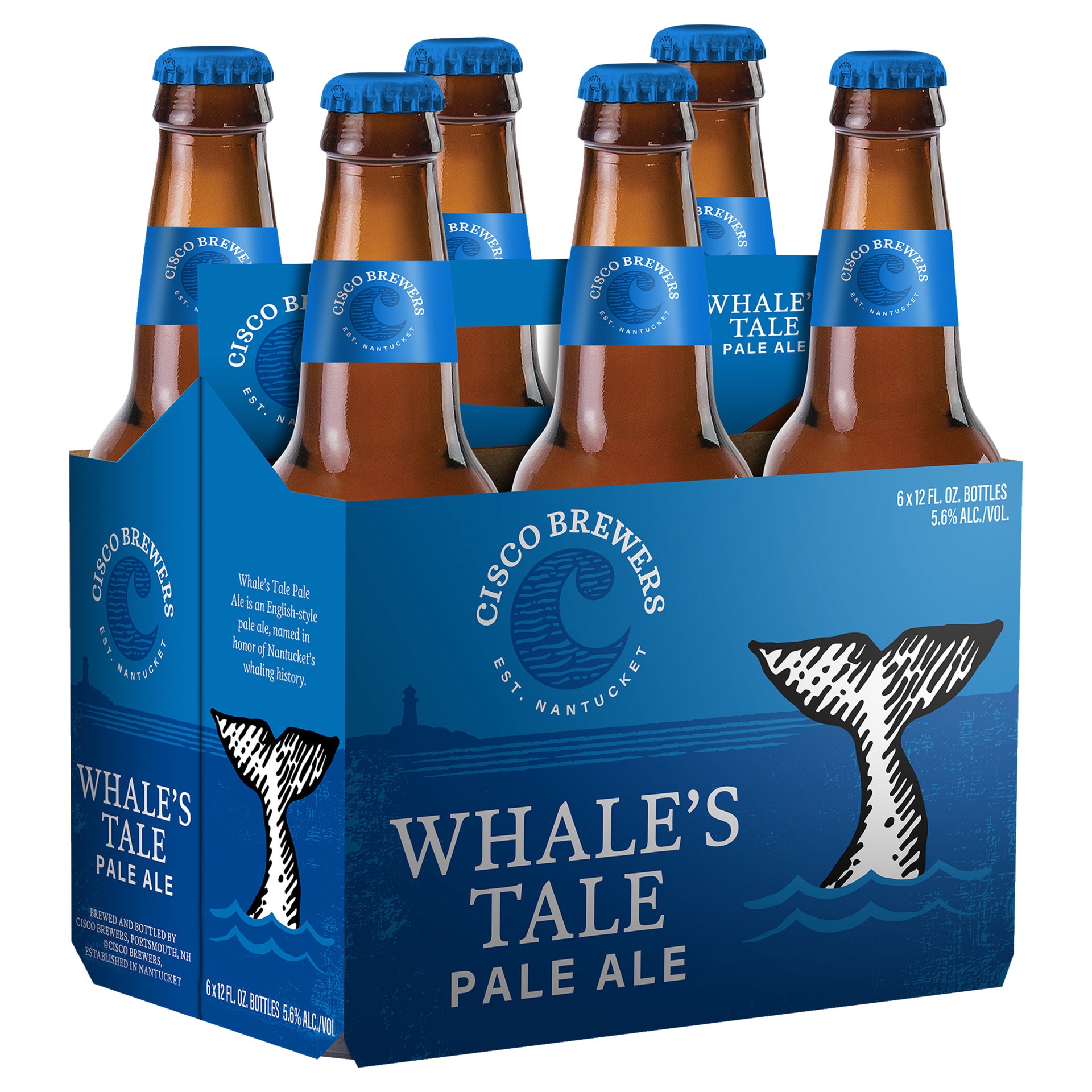 slide 1 of 4, Cisco Brewers Whale's Tale Pale Ale, 6 Pack 12 fl. oz. Bottles, 6 ct