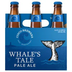 Cisco Brewers Whale's Tale Pale Ale, 6 Pack 12 fl. oz. Bottles