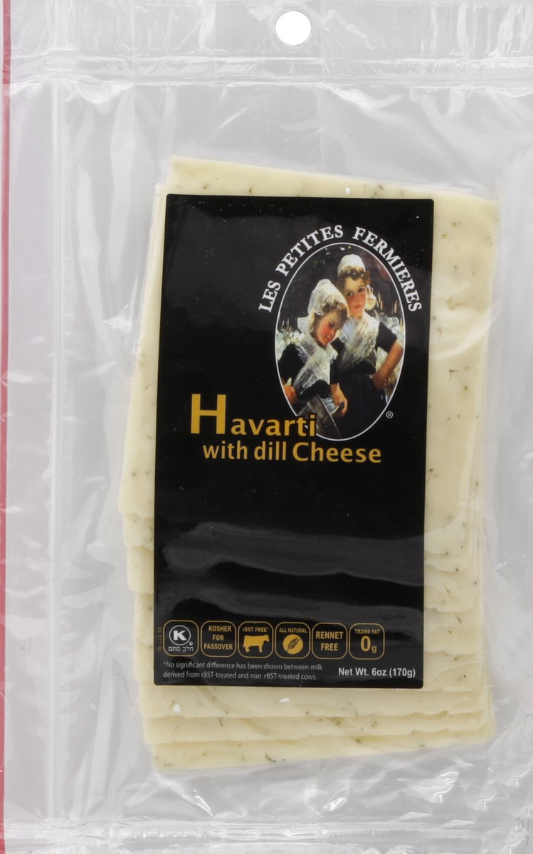 slide 3 of 3, Les Petites Fermieres Havarti With Dill, 6 oz