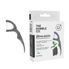 slide 1 of 1, Humble Co GRIP Charcoal Dental Floss Pic, 50 ct
