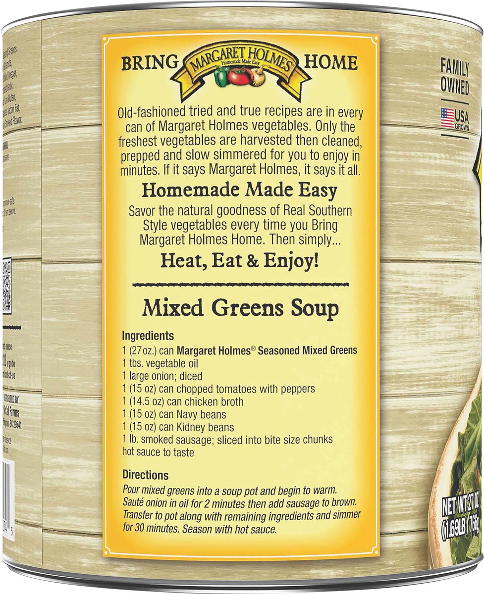 slide 3 of 5, Margaret Holmes Seasoned Mix Greens, 27 oz