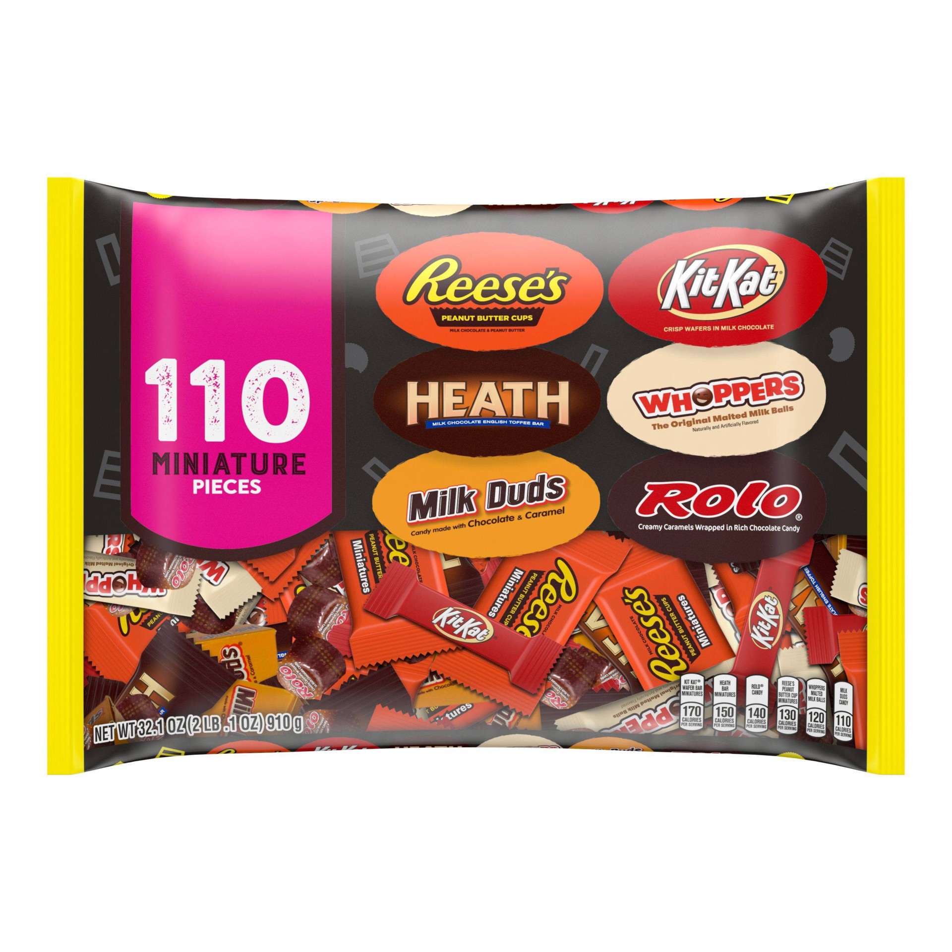 slide 1 of 5, Hershey's Halloween Snack Size Chocolate Candy Assortment, 32.1 oz