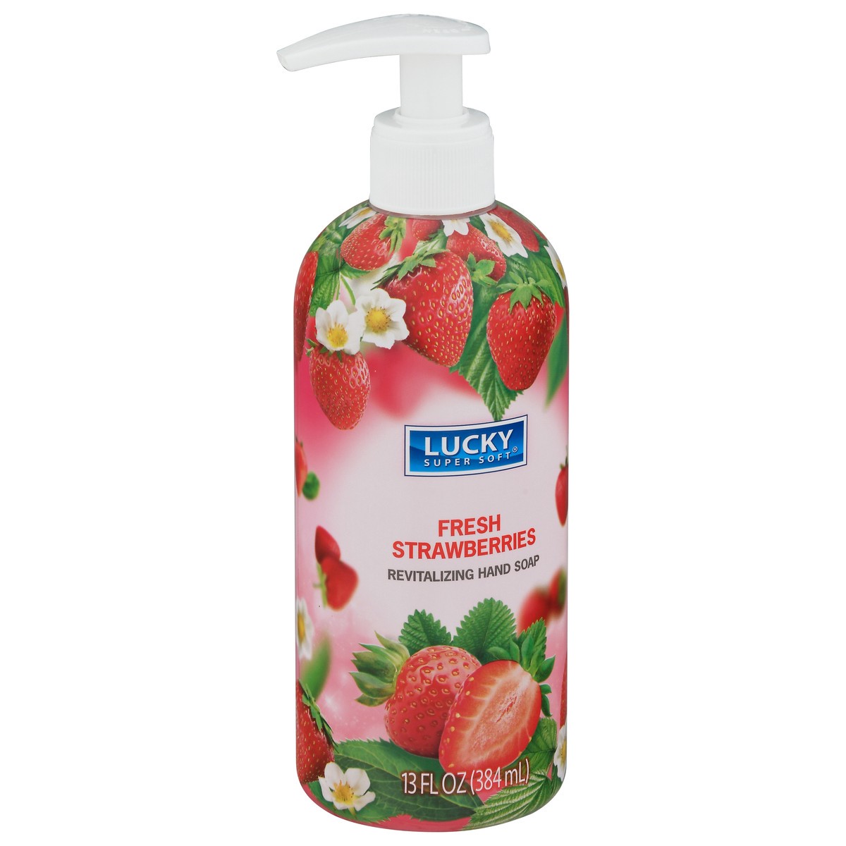 slide 2 of 11, Lucky Super Soft Revitalizing Fresh Strawberries Hand Soap 13 fl oz, 13 fl oz