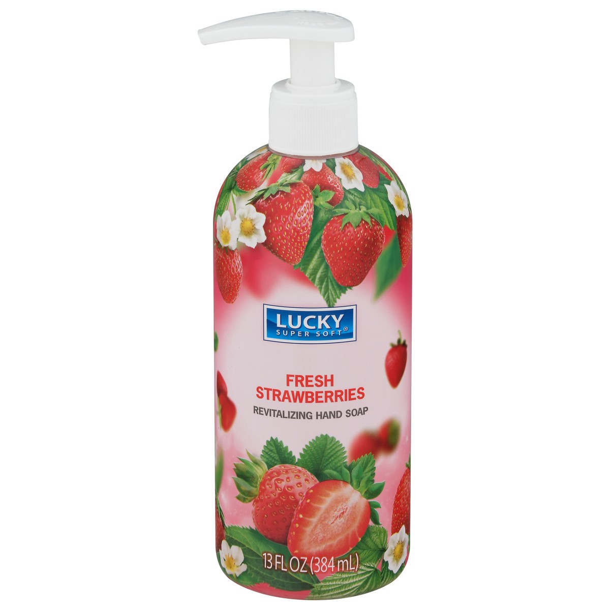 slide 1 of 11, Lucky Super Soft Revitalizing Fresh Strawberries Hand Soap 13 fl oz, 13 fl oz