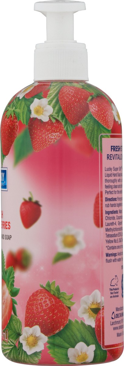 slide 4 of 11, Lucky Super Soft Revitalizing Fresh Strawberries Hand Soap 13 fl oz, 13 fl oz