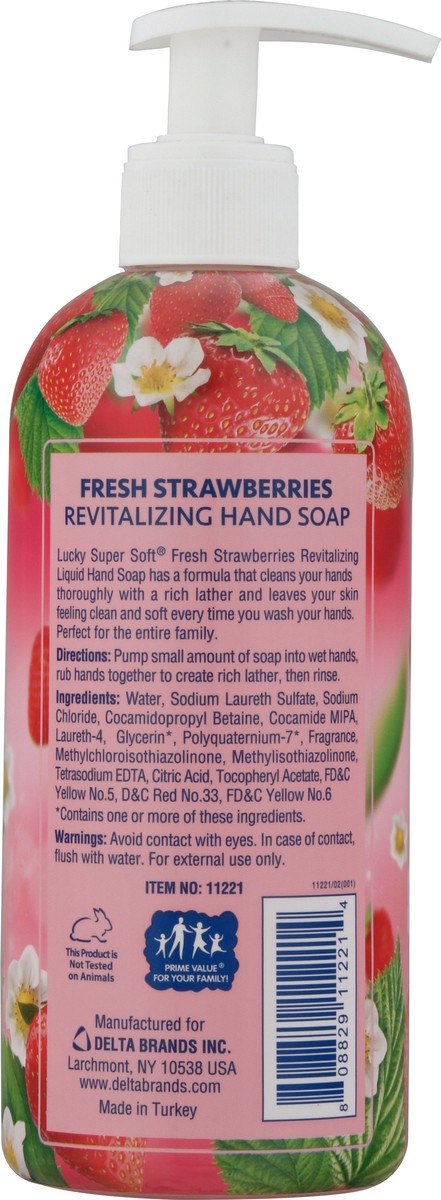 slide 10 of 11, Lucky Super Soft Revitalizing Fresh Strawberries Hand Soap 13 fl oz, 13 fl oz