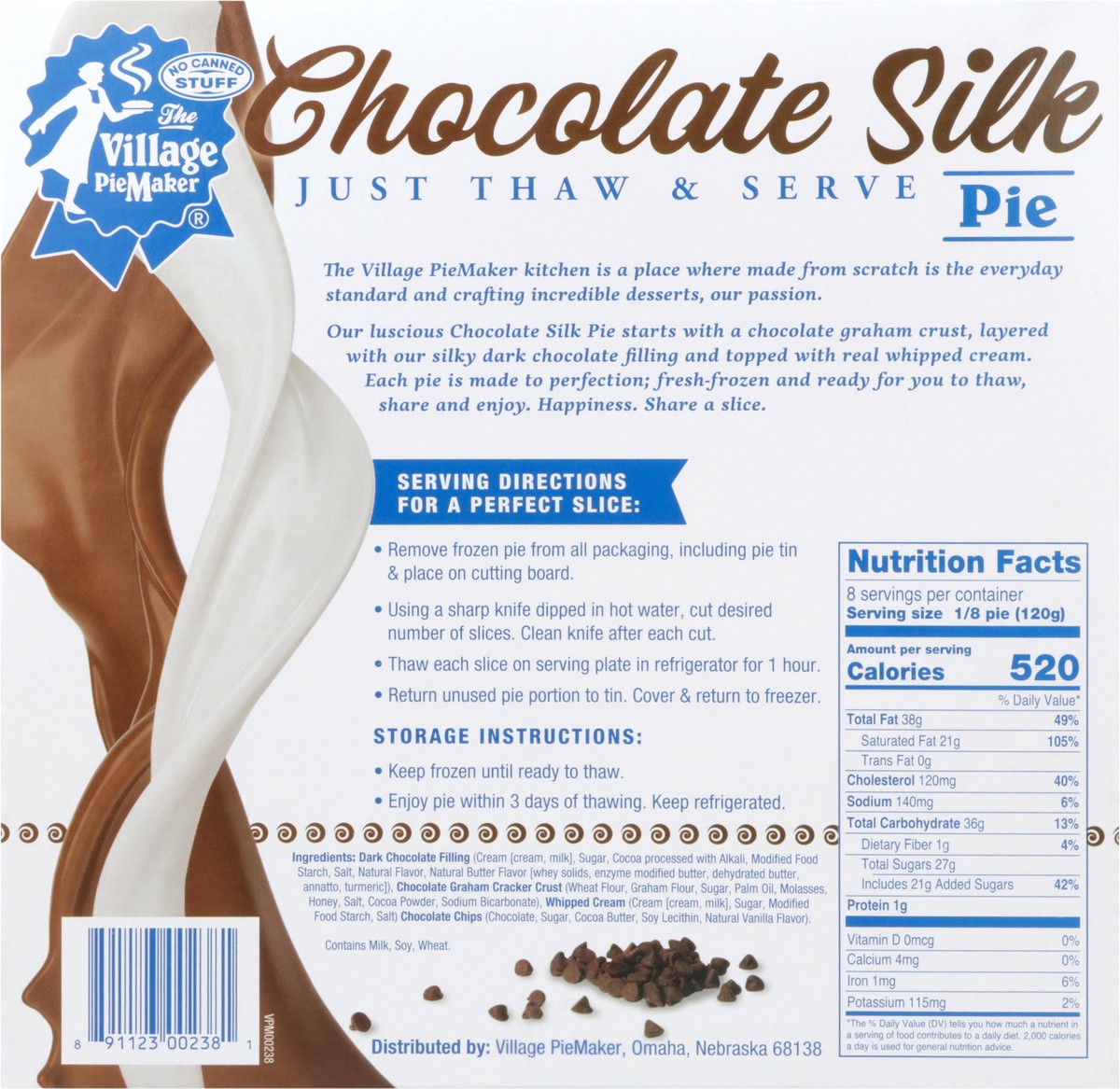 slide 2 of 9, The Village PieMaker Village PieMaker Chocolate Silk Pie, 34 oz