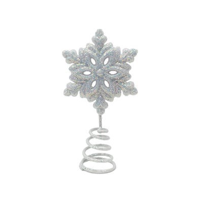 slide 1 of 2, Mini White Snowflake Tree Topper Decoration By Ashland, 2 in x 3.75 in