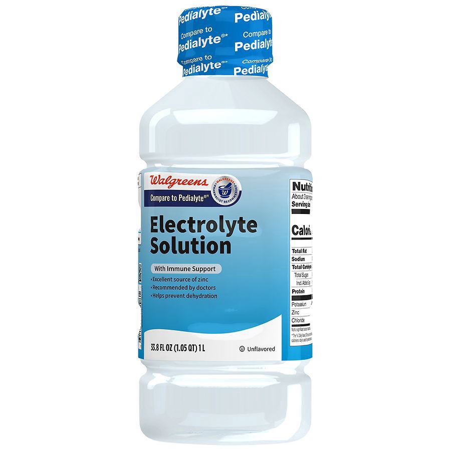 slide 1 of 5, Walgreens Pediatric Oral Electrolyte Solution with Zinc Unflavored, 33.8 oz